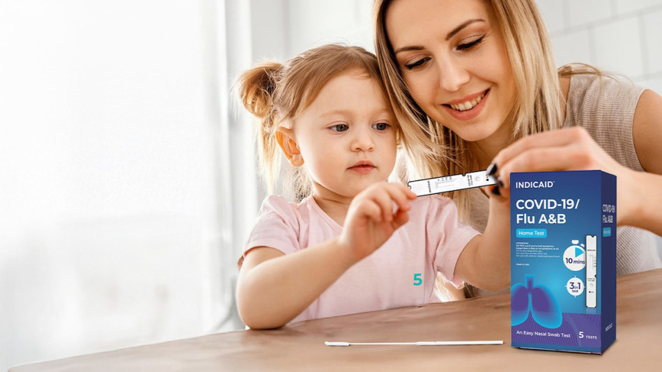 INDICAID COVID-19 / Flu A&B Rapid Home Test